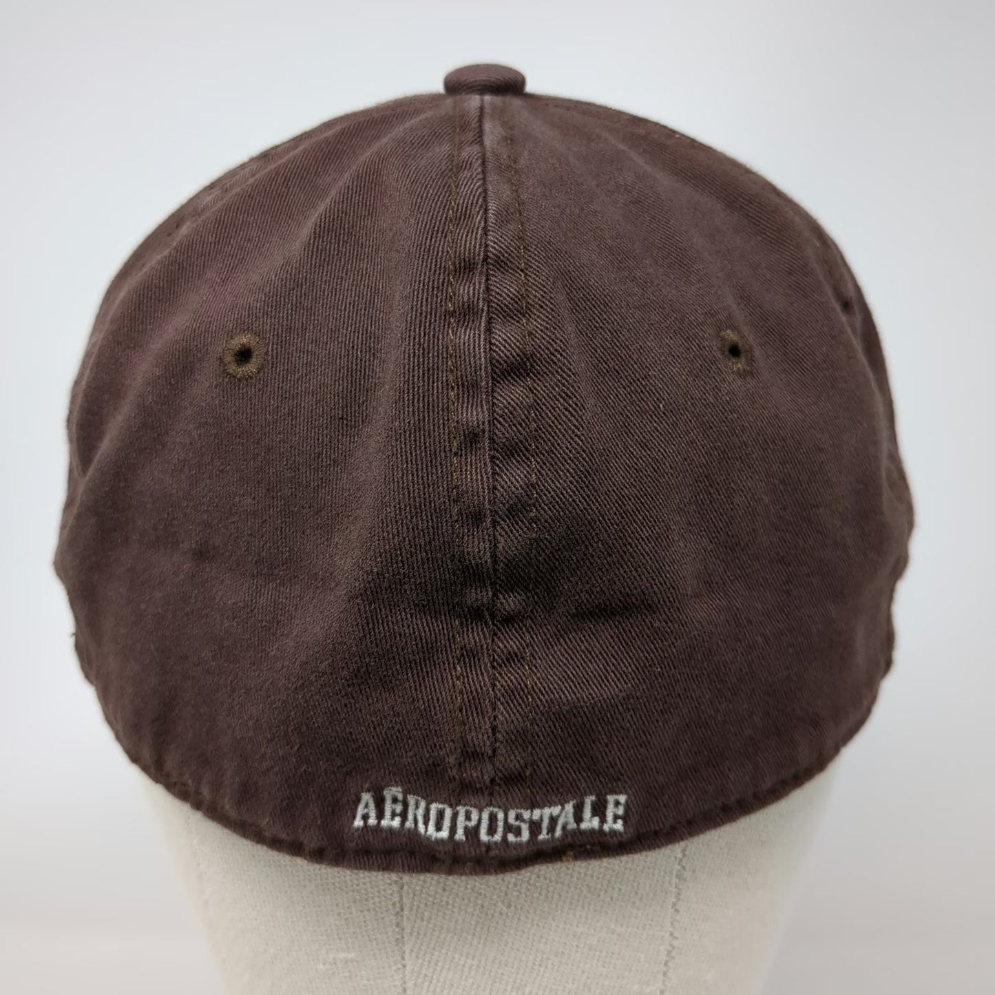 Aeropostale 87 Baseball Cap Brown XL Distressed Brim Aero Underbill Hat