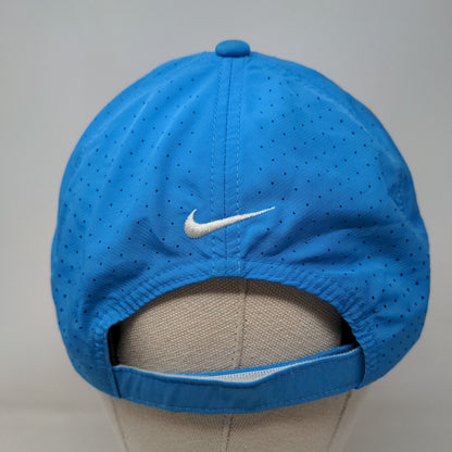 Nike Golf Strapback Hat Blue OSFM Adjustable Embroidered Swoosh Logo Polyester