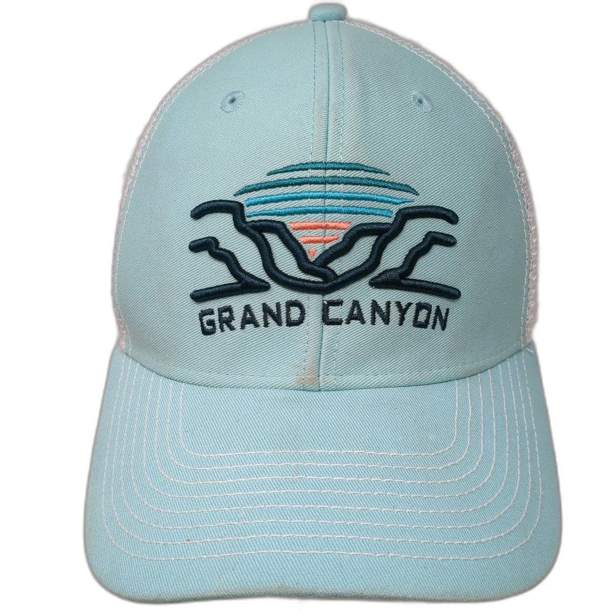 Ouray Trucker Hat Blue One Size Grand Canyon Embroidered Mesh Snapback Hiking