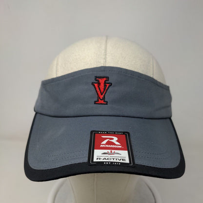 Richardson Reactive Men's Strapback Sun Visor Hat Gray Embroidered IV Logo