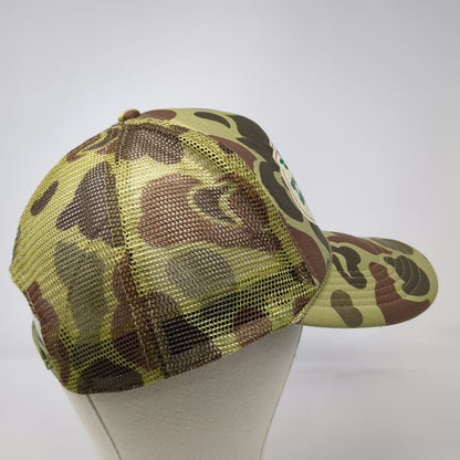 Nissun Trucker Hat Green One Size Camo Mesh Snapback Make it a Double Dice