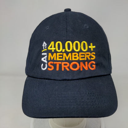 CAI 40,000+ Members Strong Slideback Hat Blue OSFA Adjustable Embroidered Cotton