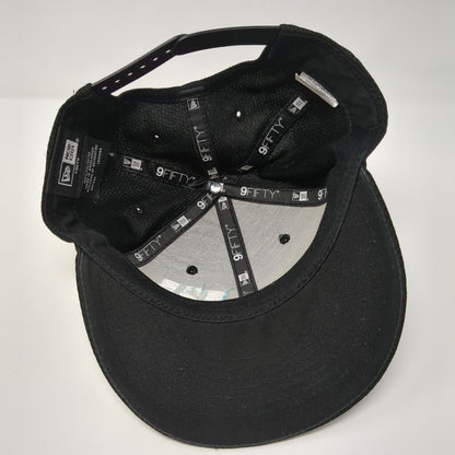 New Era Snapback Hat Black Youth One Size Adjustable Embroidered