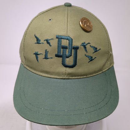 Ducks Unlimited Baseball Cap Green One Size Duck Embroidery Pin Slideback Hat