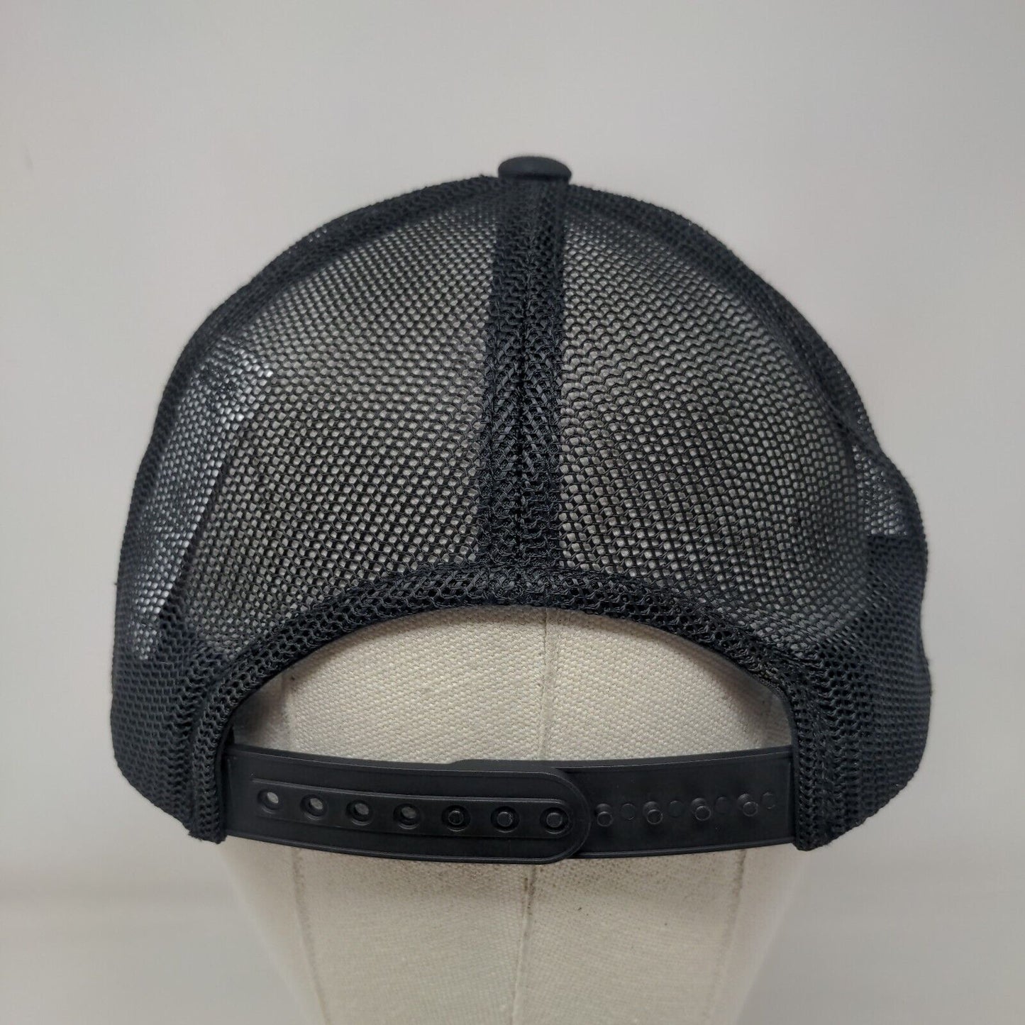 Columbia Snapback Trucker Hat Black One Size Adjustable Vented Holes Mesh Back