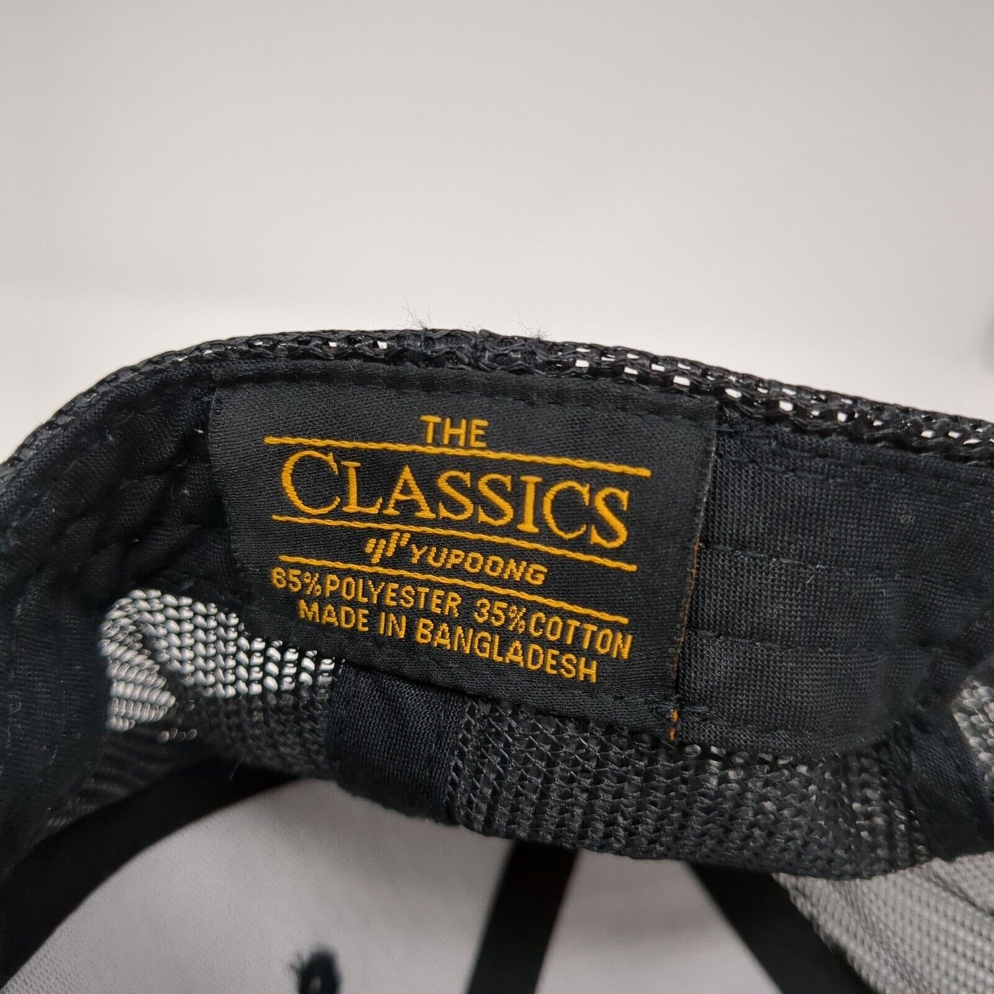 Enforce Snapback Mesh Back Trucker Hat Black One Size Solid Yupoong