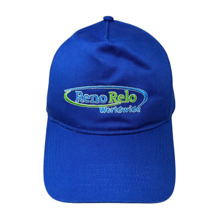 Reno Relo Worldwide Snapback Hat Blue One Size Adjustable Embroidered 6 Panel
