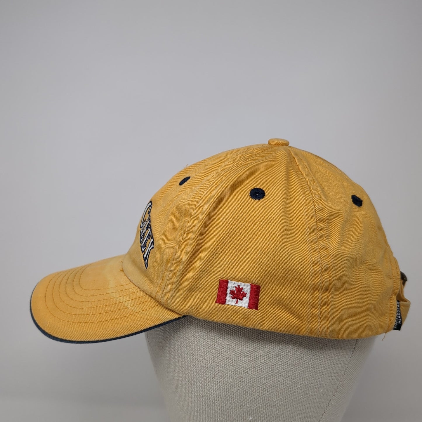 Stewart Creek Slideback Hat Yellow One Size Adjustable Embroidered