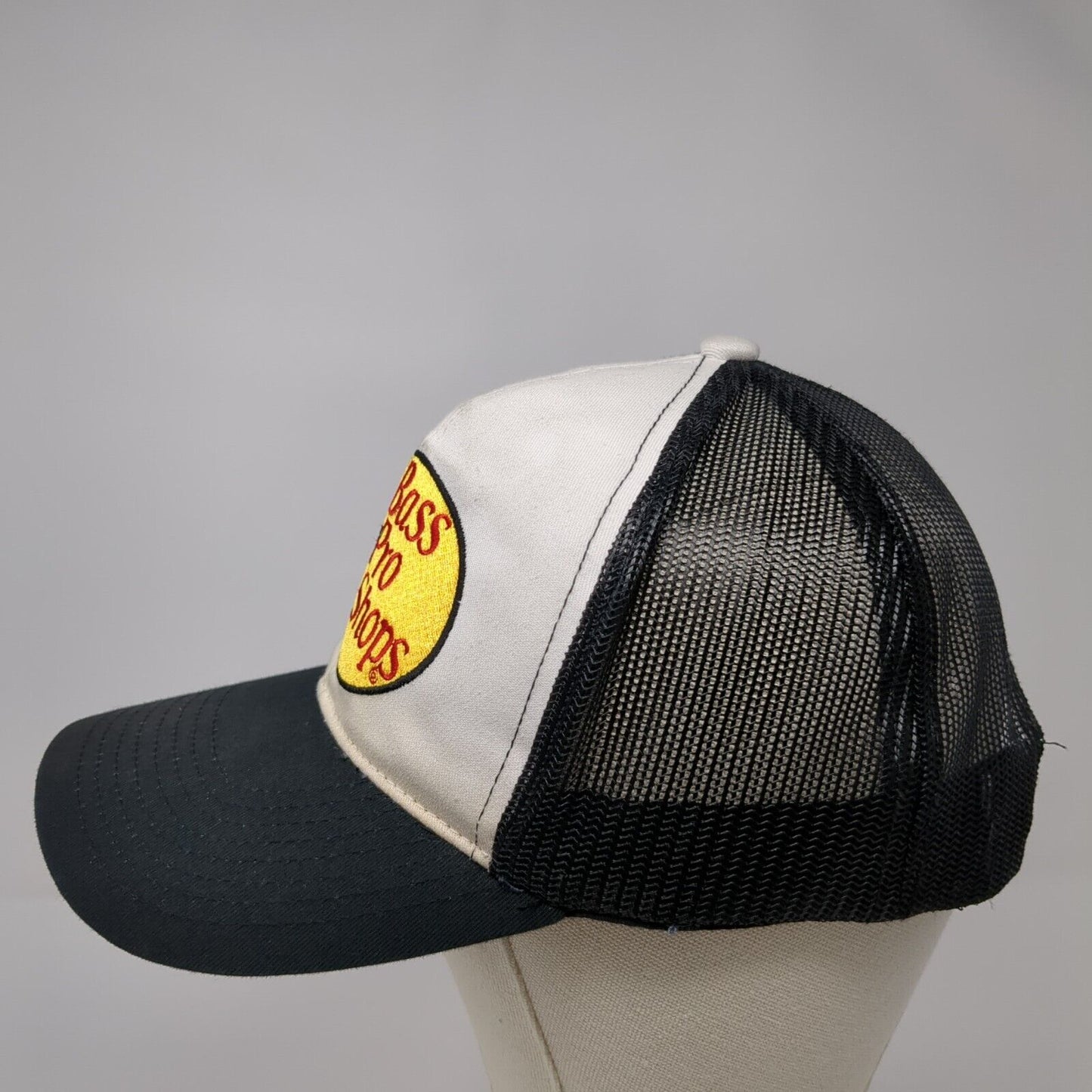 Bass Pro Shops Snapback Trucker Hat Black OSFM Adjustable Mesh Back Gone Fishing