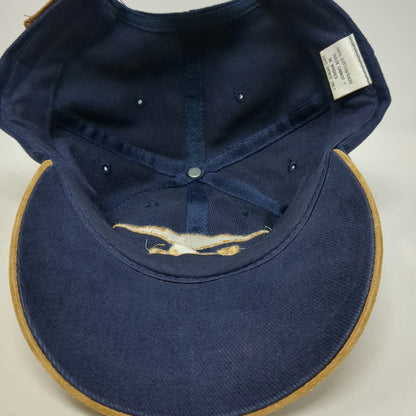 Bovis Lend Lease Baseball Cap Blue Brown Gold One Size Suede Brim Strapback Hat