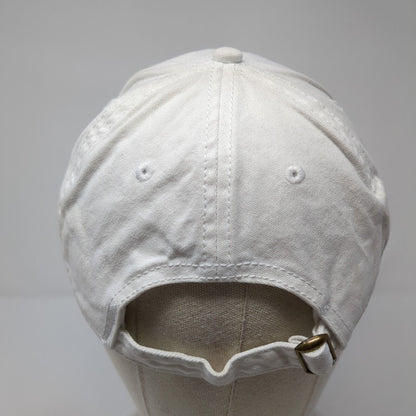 Unbranded Slideback Hat White One Size Adjustable Vented Holes 6 Panel Blank