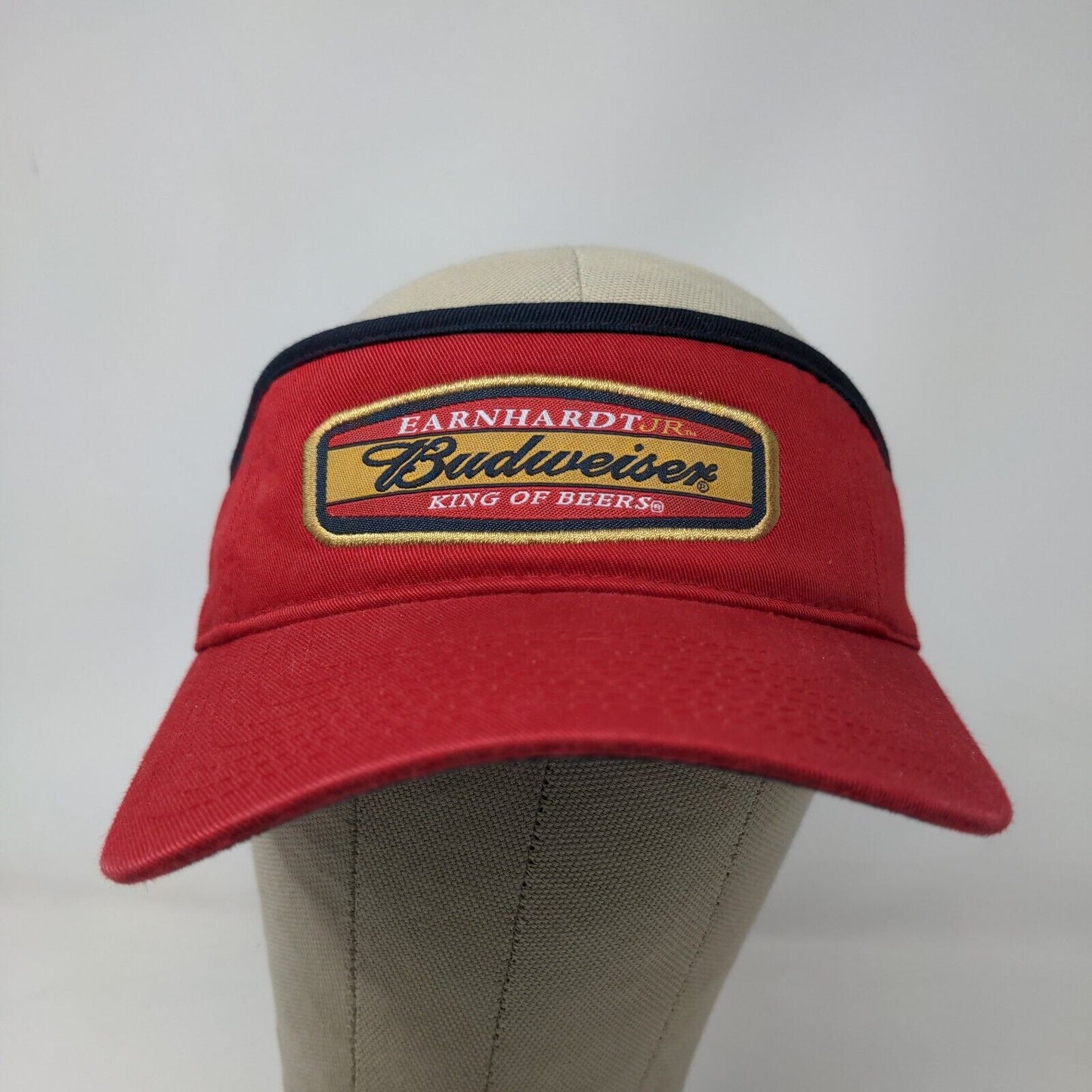 Chase Authentics Men's Strapback Sun Visor Cap Hat Red Earnhardt Jr Budweiser