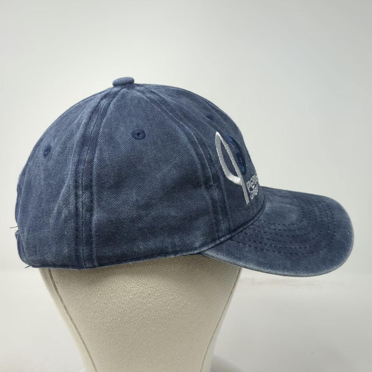 M.C.W. Perigee Group Blue OSFM Baseball Cap Slideback Washed Cotton Twill Hat