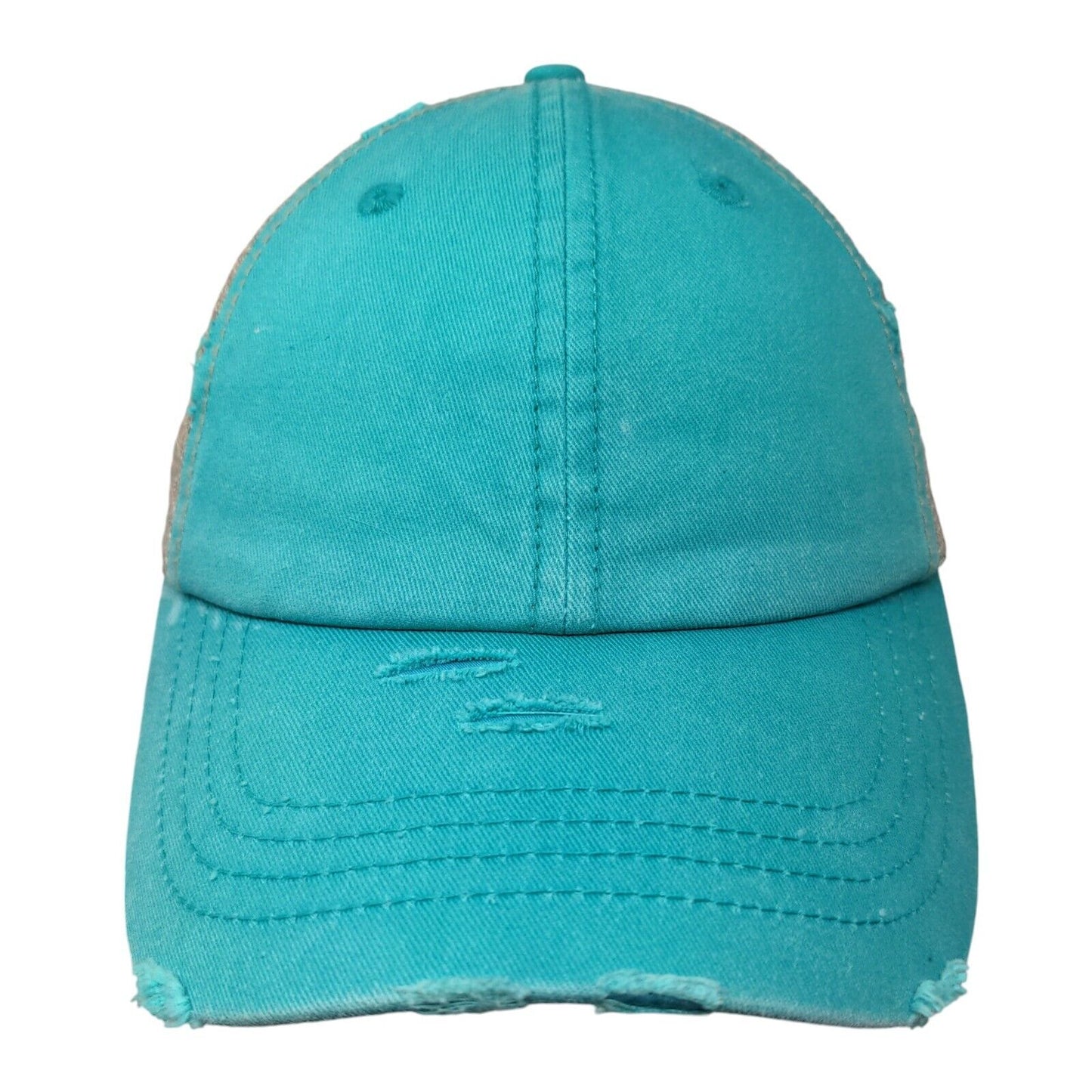 KB ETHOS Strapback Trucker Hat Ponytail Caps Multicolor OS Distressed Blank