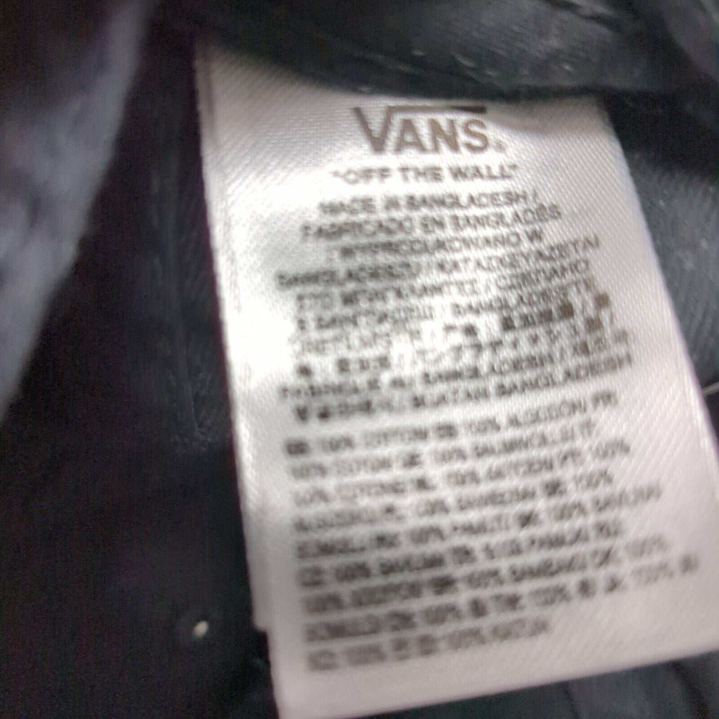 Vans Off The Wall Slideback Hat Black OSFA Embroidered Adjustable