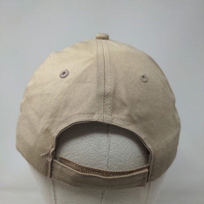 Cabela's Strapback Hat Brown Tan One Size Embroidered Adjustable Vented Holes