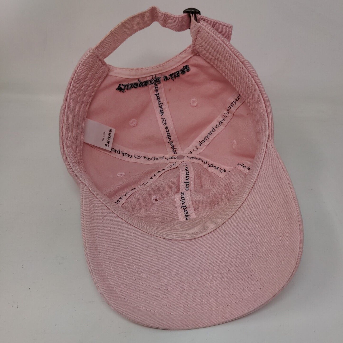Vineyard Vines Whale Slideback Hat Pink One Size Solid Embroidered