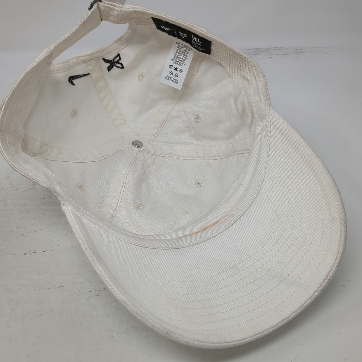 Nike Baseball Cap White L Everyone Watches Women's Sports Slideback Cotton Hat