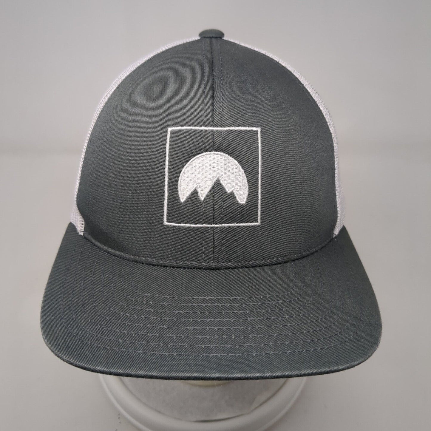 Pacific Headwear Snapback Mesh Back Trucker Hat Gray OSFA Embroidered