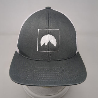 Pacific Headwear Snapback Mesh Back Trucker Hat Gray OSFA Embroidered