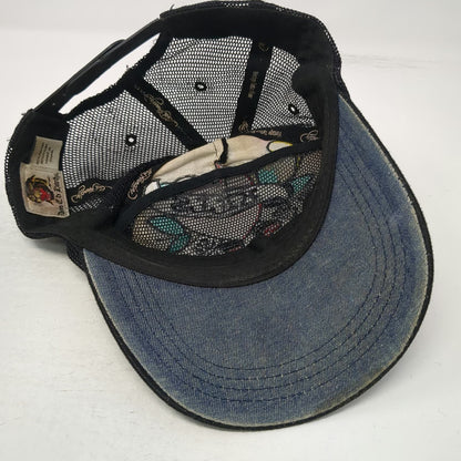 Ed Hardy Trucker Hat Black One Size Rhinestone Skull Heart Tattoo Graphic