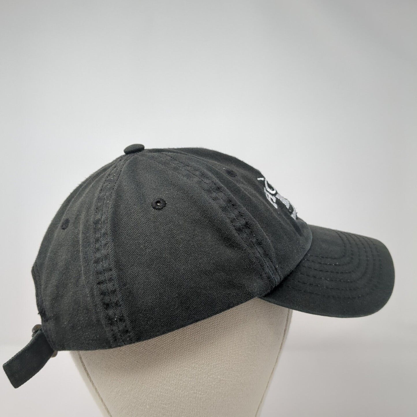 Hockey Mom Slideback Baseball Cap Black One Size Adjustable Embroidered 6 Panel