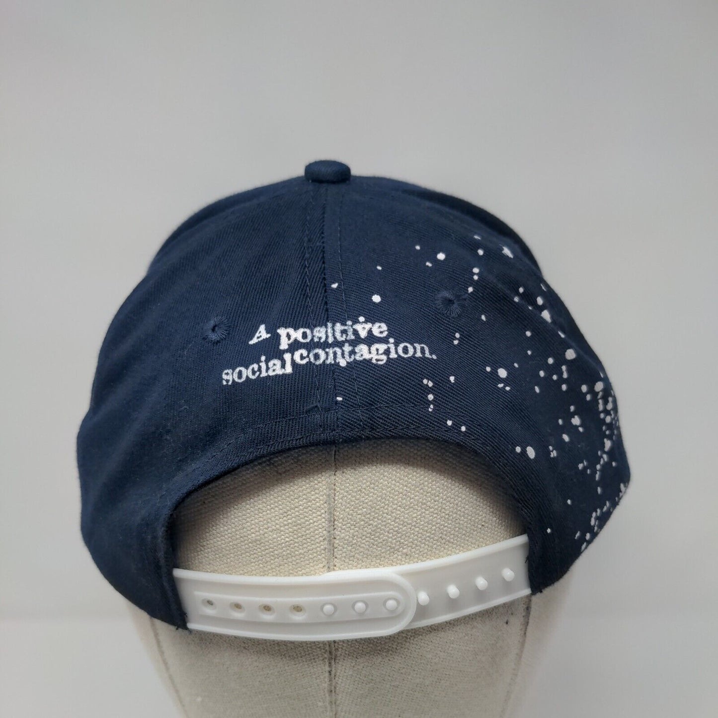 Staple Snapback Hat Blue One Size Adjustable Embroidered 6 Panel Cotton