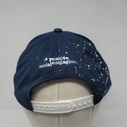 Staple Snapback Hat Blue One Size Adjustable Embroidered 6 Panel Cotton