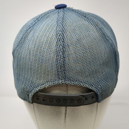 Blue Trucker Hat One Size NAVCAMS WESTPAC Guam US Navy Eagle Rank Pin Mesh Snap