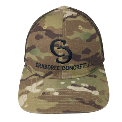 Crabdree Concrete LLC Snapback Trucker Hat Multi One Size Camouflage