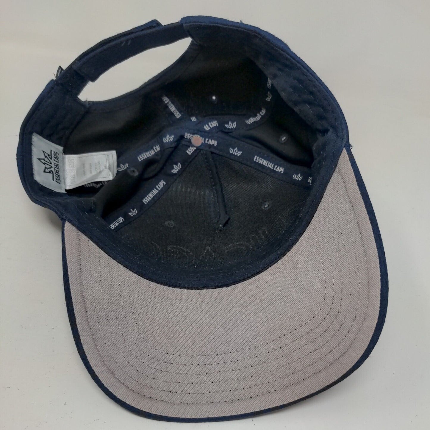 Chicago Est 1837 Strapback Hat Blue One Size Vent Holes Essencial Caps