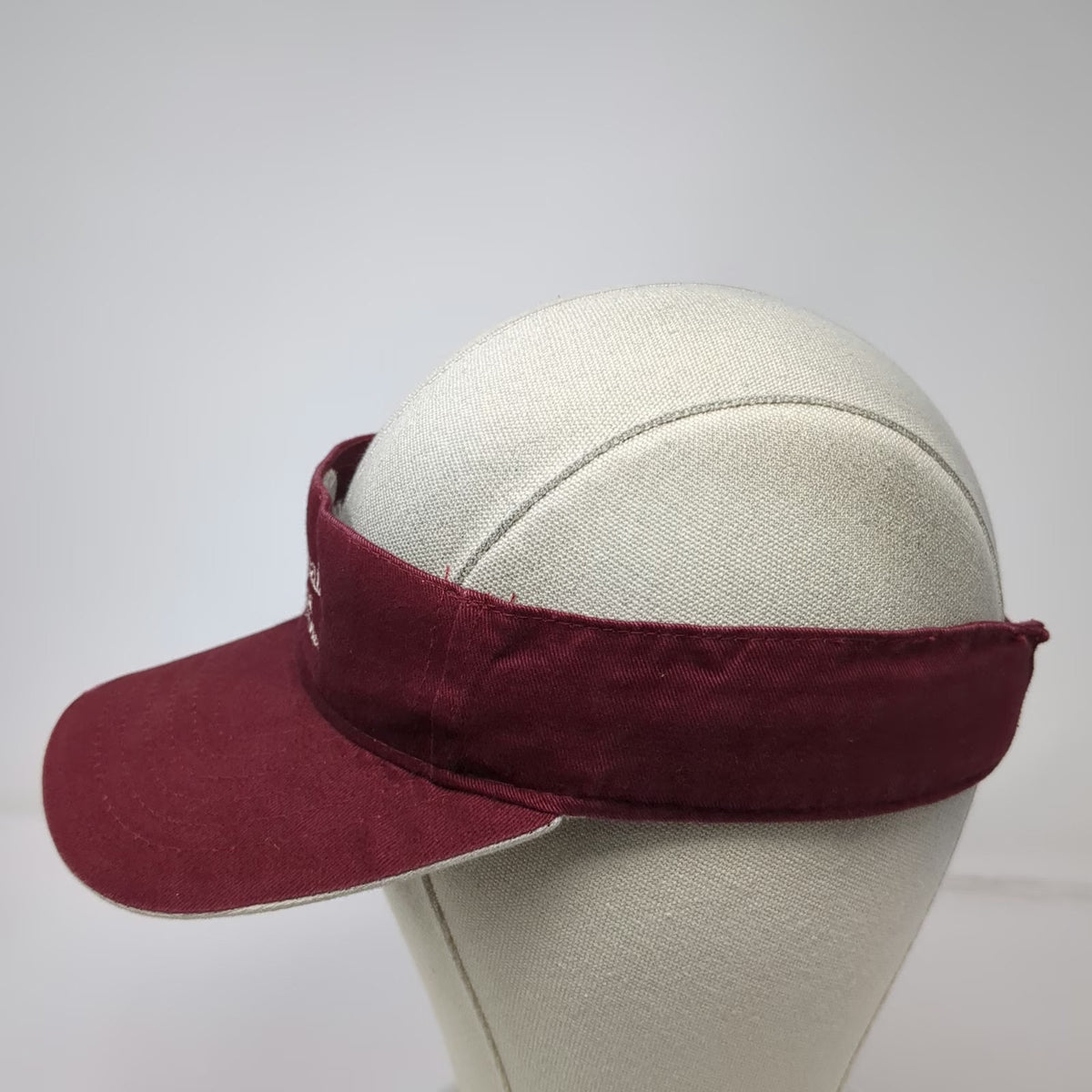 Triangle Sport Headwear Visor Red One Size Red Mountain Resort Spa Slogan Hat