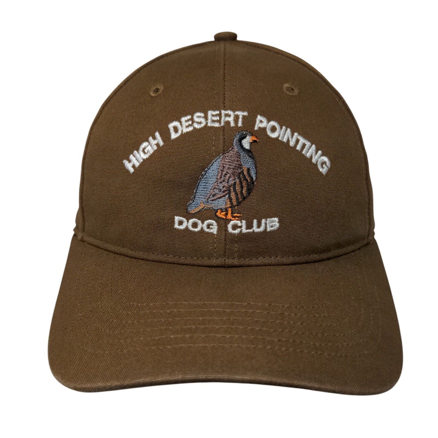 High Desert Pointing Dog Club Strapback Hat Brown One Size Embroidered