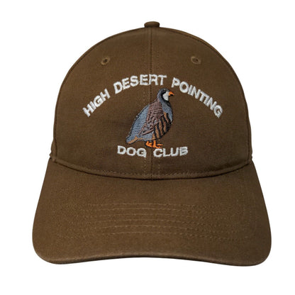 High Desert Pointing Dog Club Strapback Hat Brown One Size Embroidered