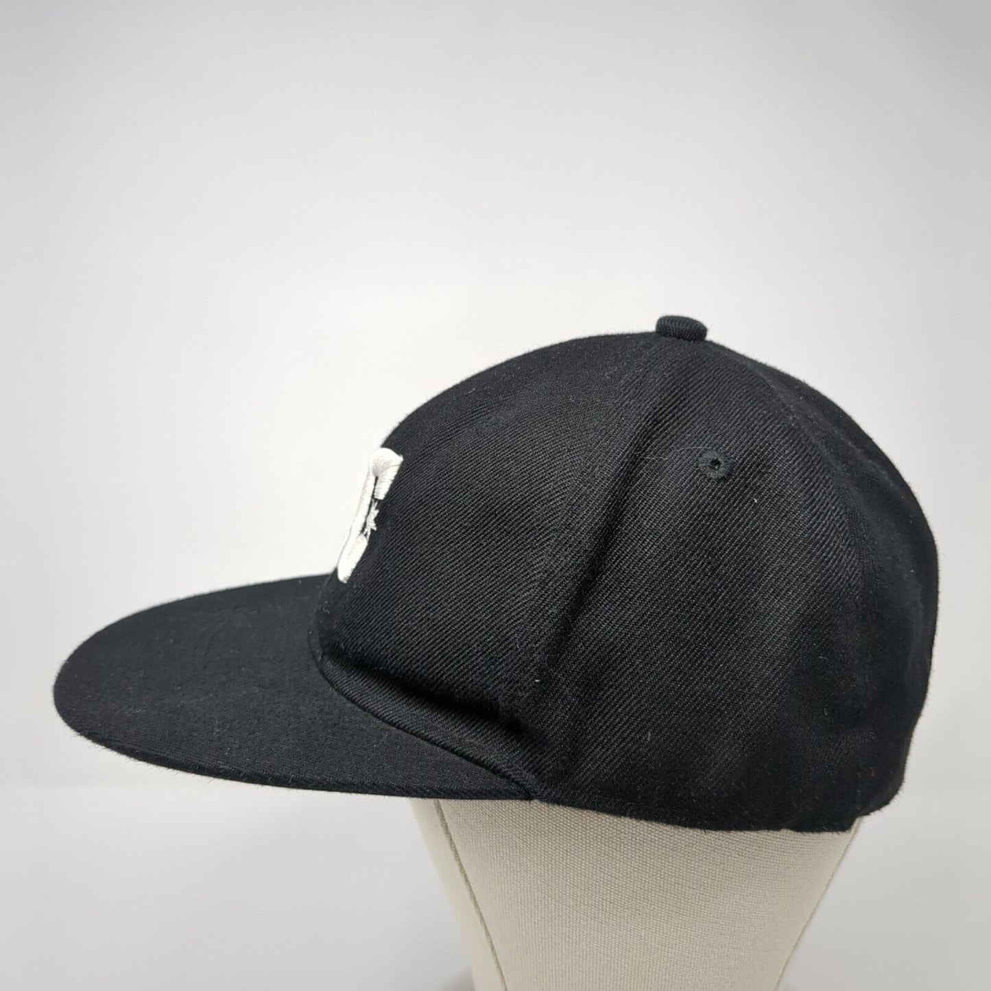 DC Fitted Hat Black 7 1/2 Embroidered Logo Solid Vent Holes L.O.G.R