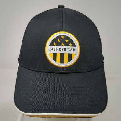 MPC Trucker Hat Black One Size Caterpillar Snapback Mesh Back Patch Stars Logo