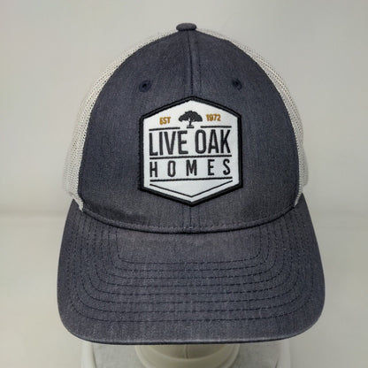 Live Oak Homes Est 1972 Snapback Trucker Hat Blue M/L Mesh Back Richardson