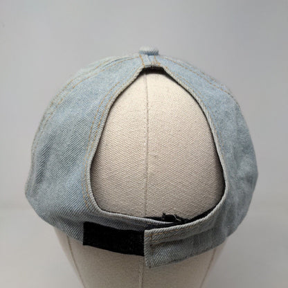 Sonoma Women's Denim Hat Strapback Blue Distressed Cotton Blend