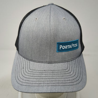 Richardson Trucker Hat Gray One Size Snapback Portapros Mesh Patch Logo Hat
