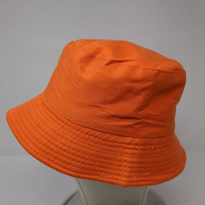Unbranded Bucket Hat Orange One Size Solid Lightweight Blank Outdoor