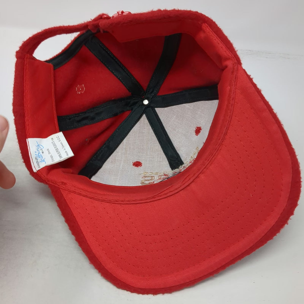 San Francisco 49ers NFL Schuessler Knitting Mills Red OS Fleece Strapback Hat