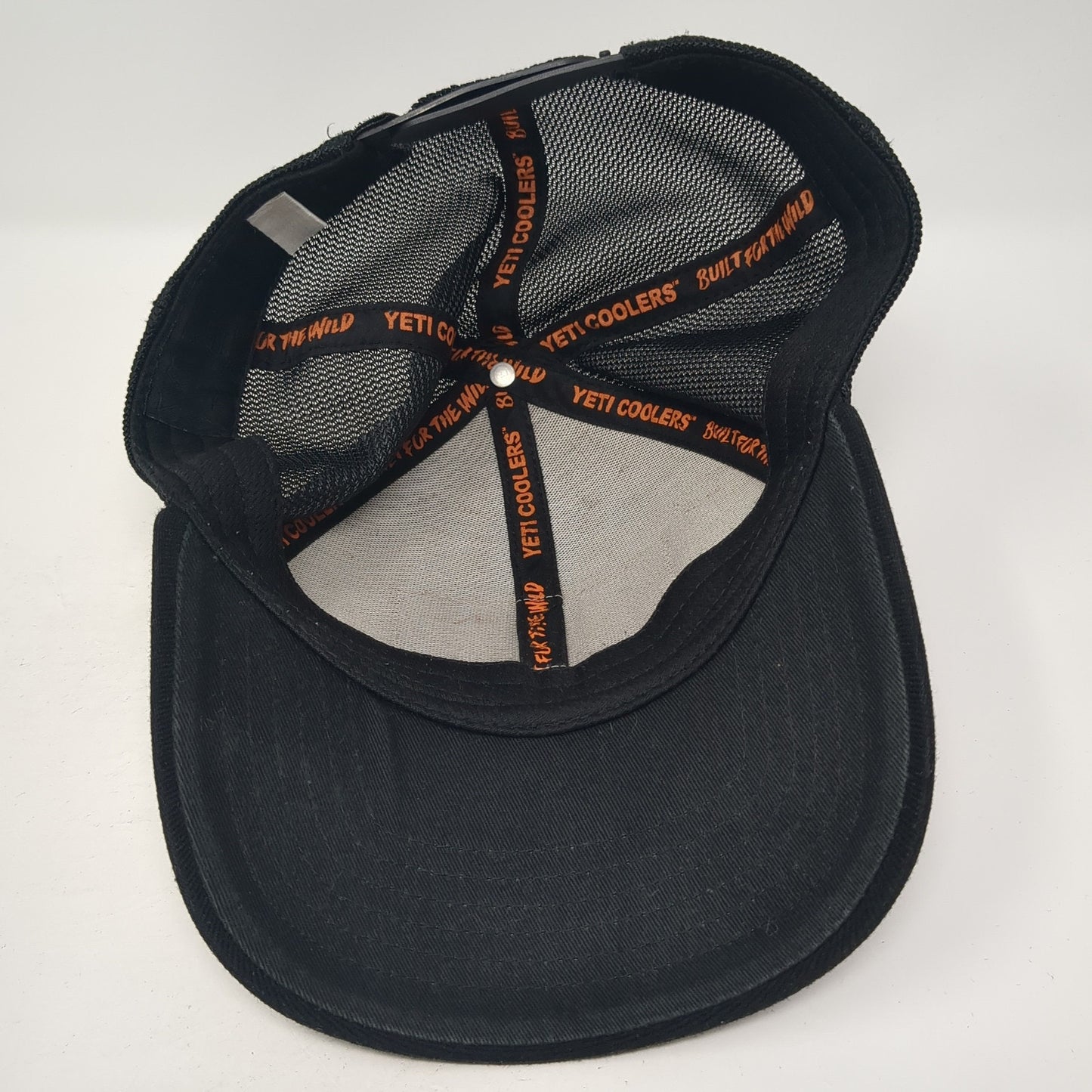 YETI Snapback Mesh Back Trucker Hat Black One Size Adjustable Outdoor