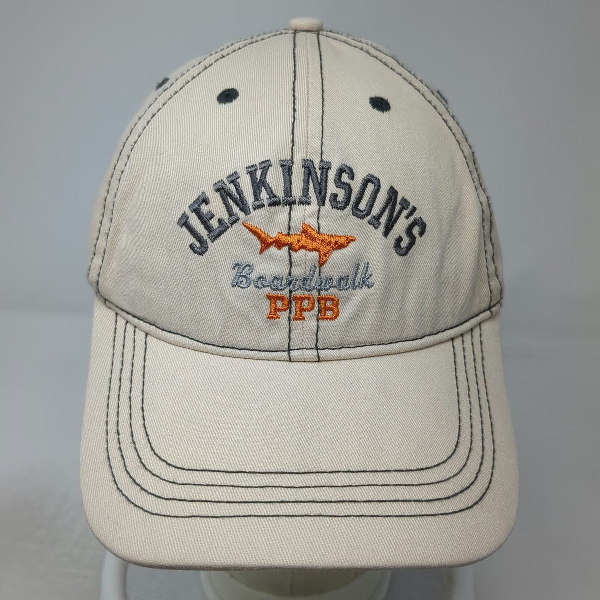 PR Mountain Baseball Cap Beige One Size Jenkinson's Boardwalk PPB Shark NJ Hat
