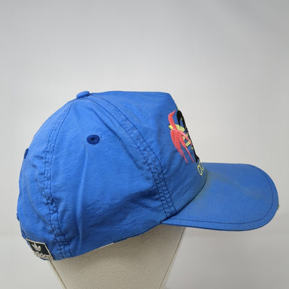 Vintage Blue Tag Adidas Snapback Hat Embroidered Palm Trees 100% Nylon