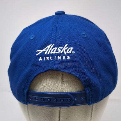 Melonwear Snapback Hat Blue One Size Alaska Airlines Laurel Wreaths Yellow S
