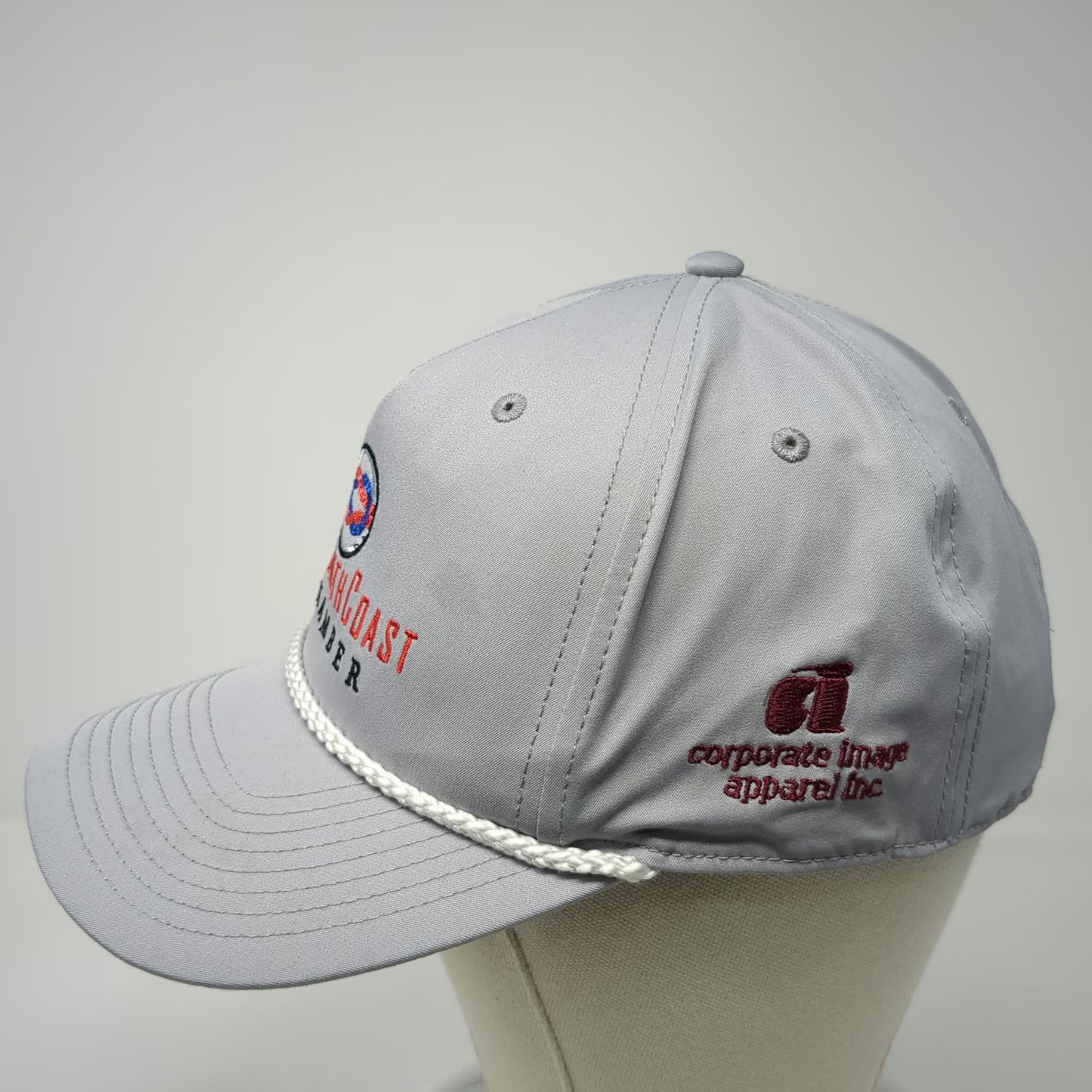 Richardson 5 Panel Gray Hat One Size Snapback Rope Southcoast Chamber Knot