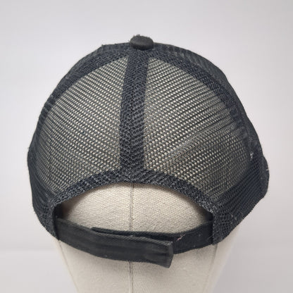 Port Authority Strapback Mesh Back Trucker Hat Gray One Size Logo