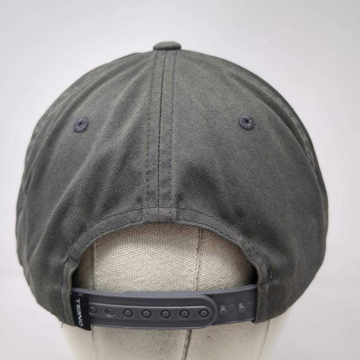 O'Neill Snapback Gray Black Hat One Size Embroidered Logo Two Tone Flat Brim