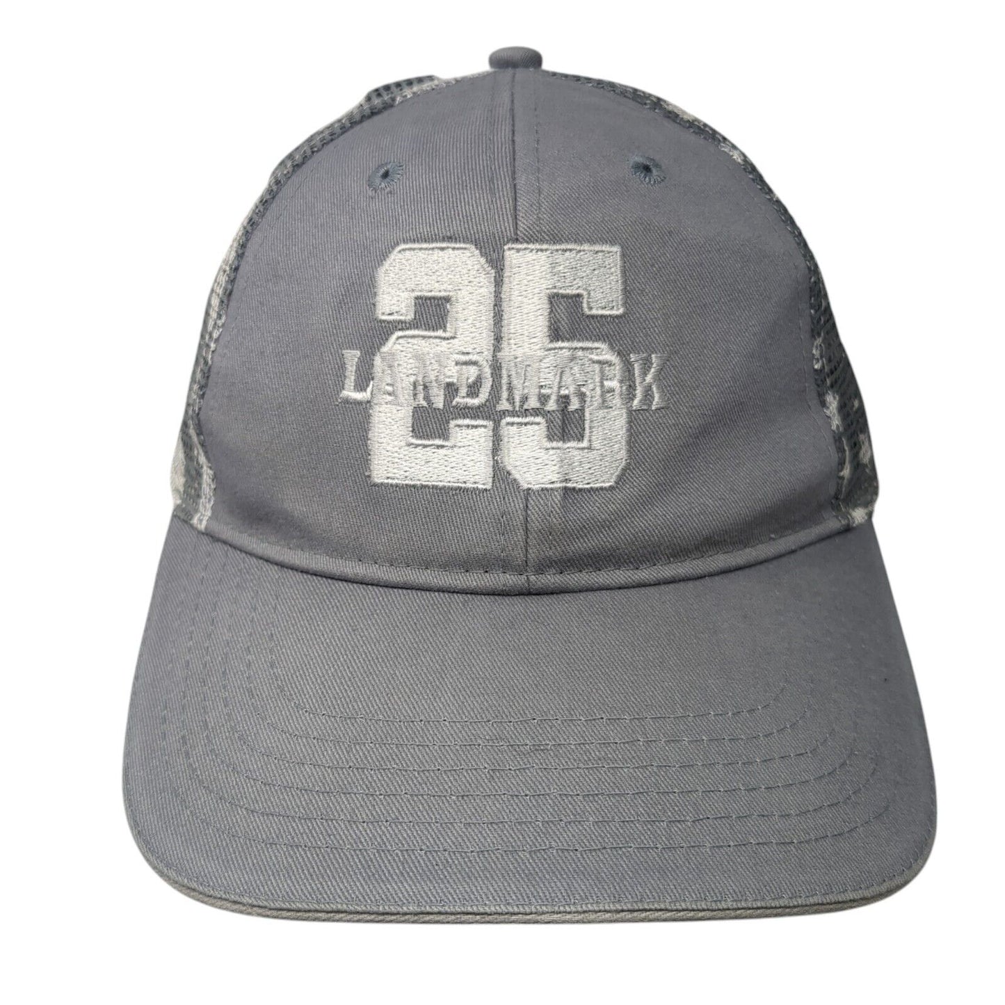 Landmark 25 Snapback Trucker Hat Gray One Size Since 1991 USA Flag