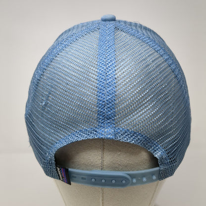 Patagonia Snapback Trucker Hat Blue OS Adjustable Embroidered Mesh Back 6 Panel